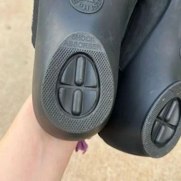 Mephisto Nubuck Leather Peep Toe Slide Wedge Shoes - Picture 11 of 14